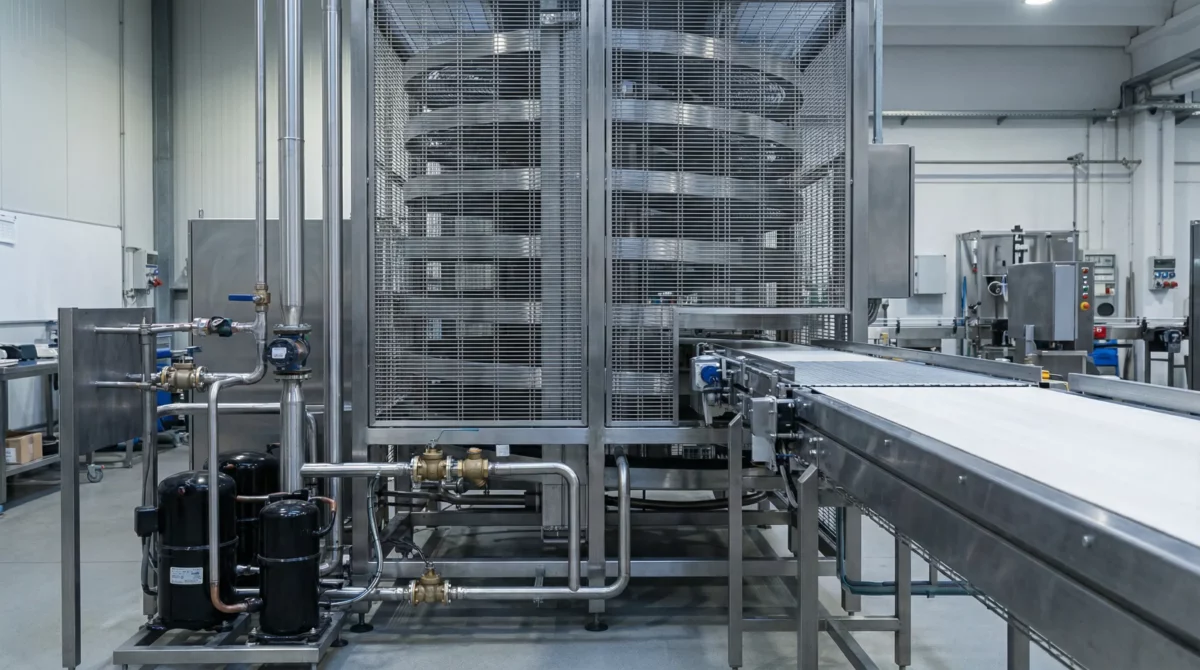 Fase costruzione spirale raffreddamento industriale su misura Milano