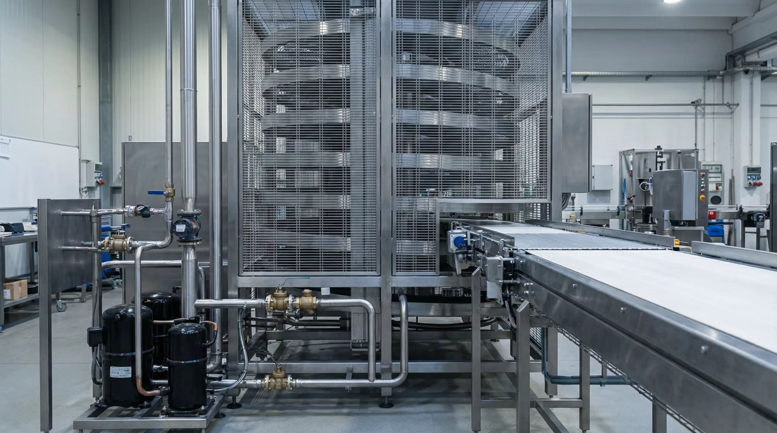 Fase costruzione spirale raffreddamento industriale su misura Milano